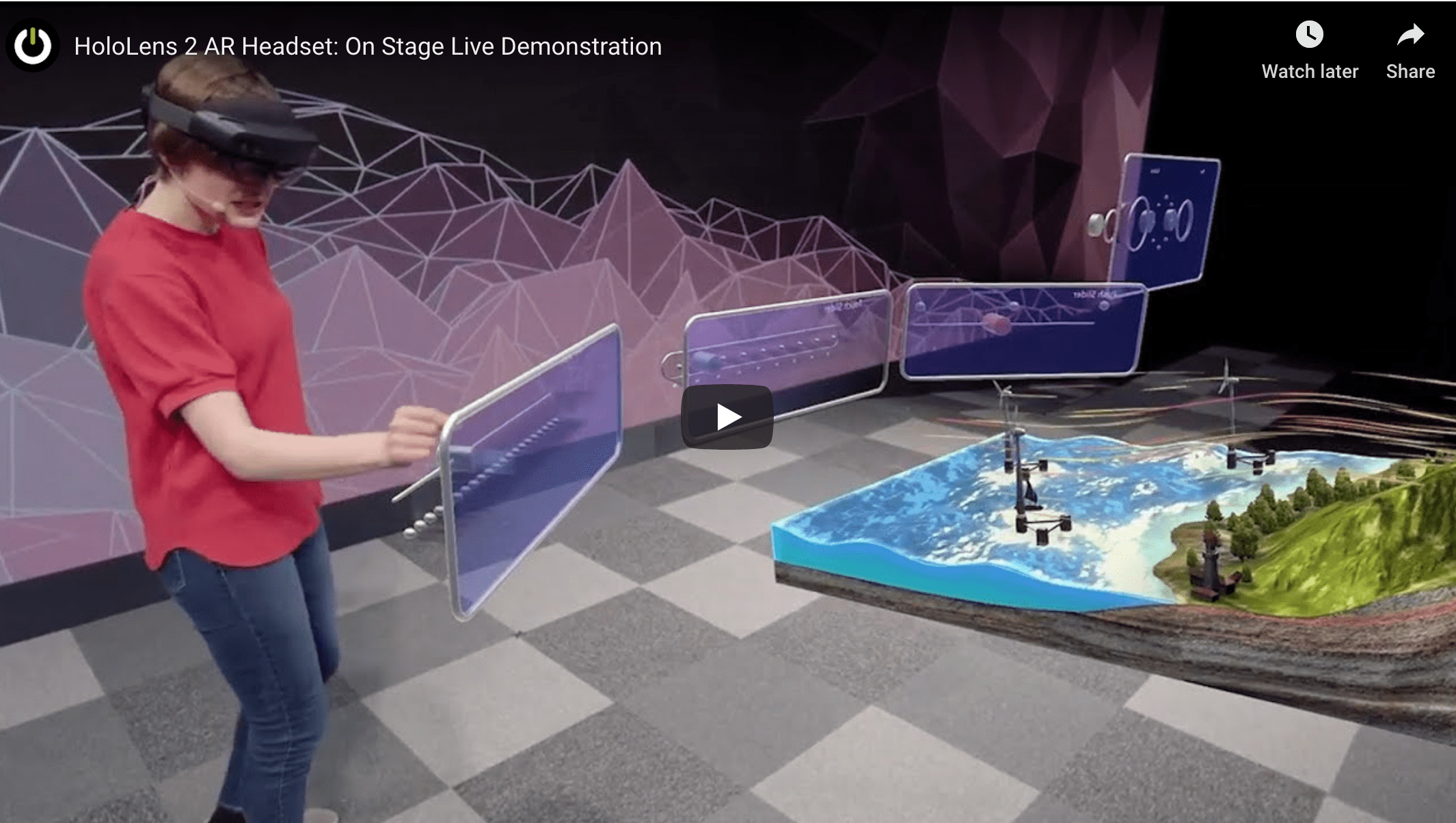 Microsoft HoloLens 2 AR Headset: On Stage Live Demonstration