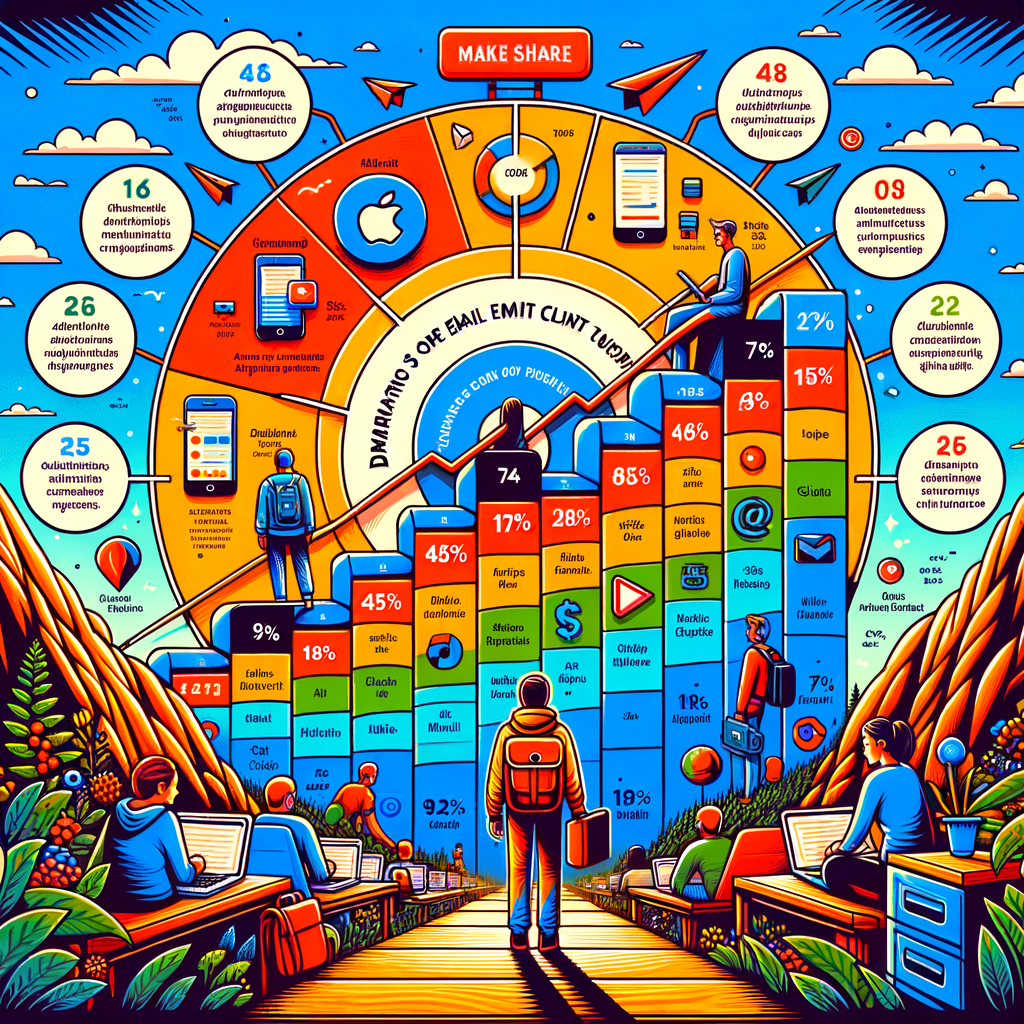 2017 Email Client Market Data Infographic