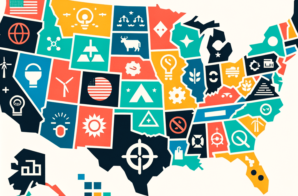 Map Displays Each State’s Biggest Company by Market Cap